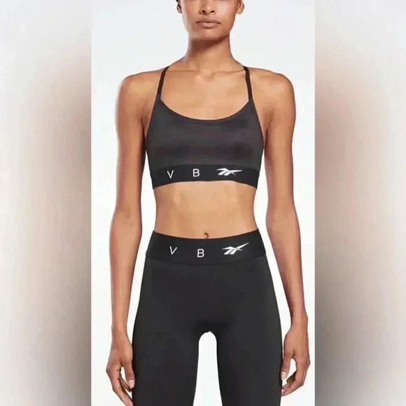 NWT Reebok X Victoria Beckham adjustable athletic casual yoga black bra top L - Picture 5 of 5